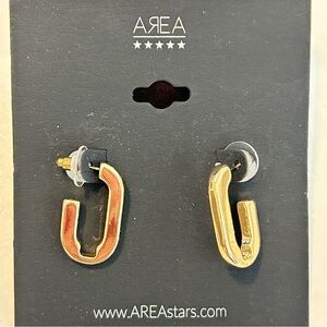 Area Stars Oval C Thick Hoop Gold Earrings Gift Fashion Women Party  Jewelry